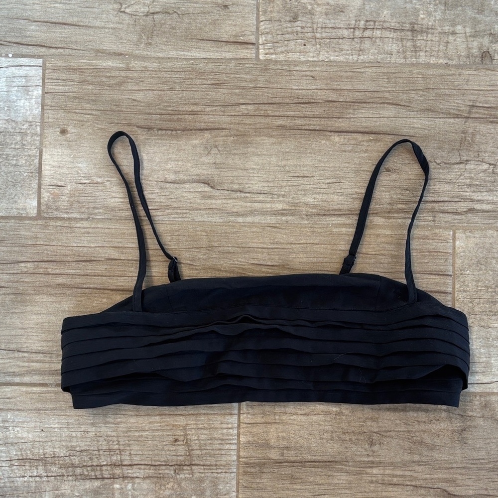 Free People Vintage  Black Textured Bandeau